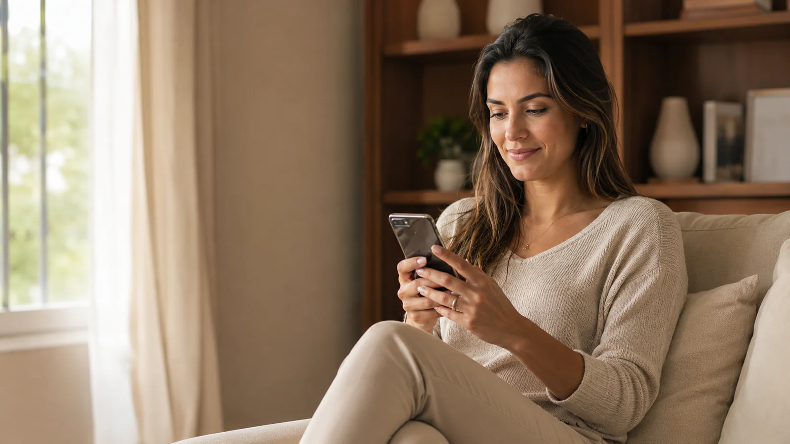 Pessoa adulta agendando uma consulta nutricional online pelo celular